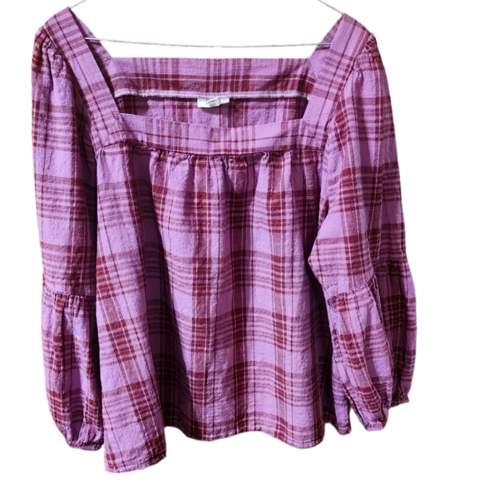 A.N.A purple XL straight collar blouse.